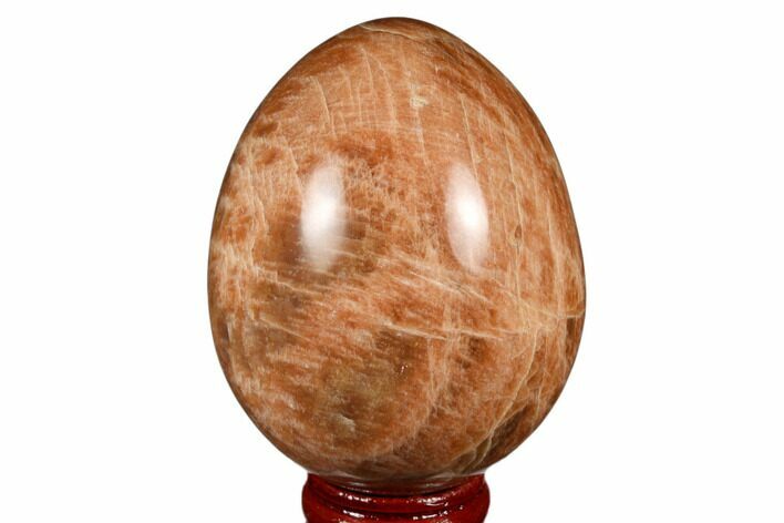 Polished Peach Moonstone Egg - Madagascar #182407